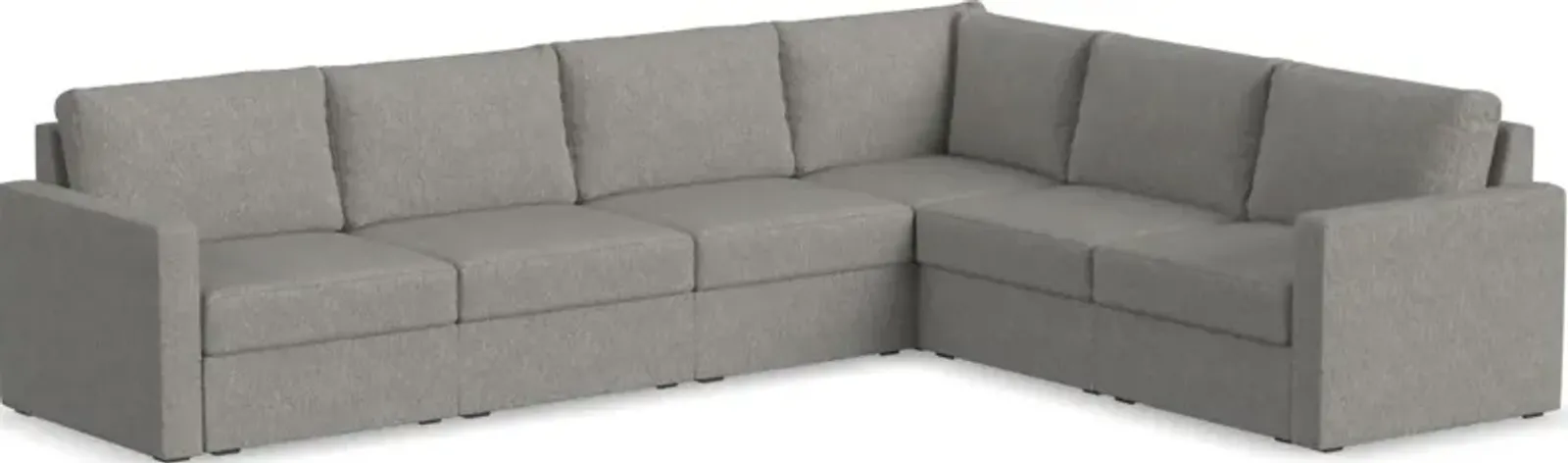 Flex by Flexsteel® 6-Piece Pebble Sectional 