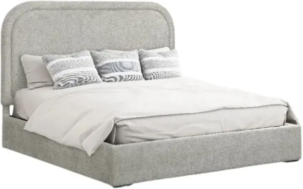 Standard Furniture Beckham Graphite King Upholstered Panel Bed