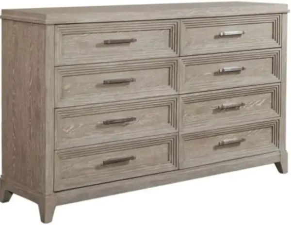 Liberty Furniture Belmar Washed Taupe/Silver Champagne Dresser