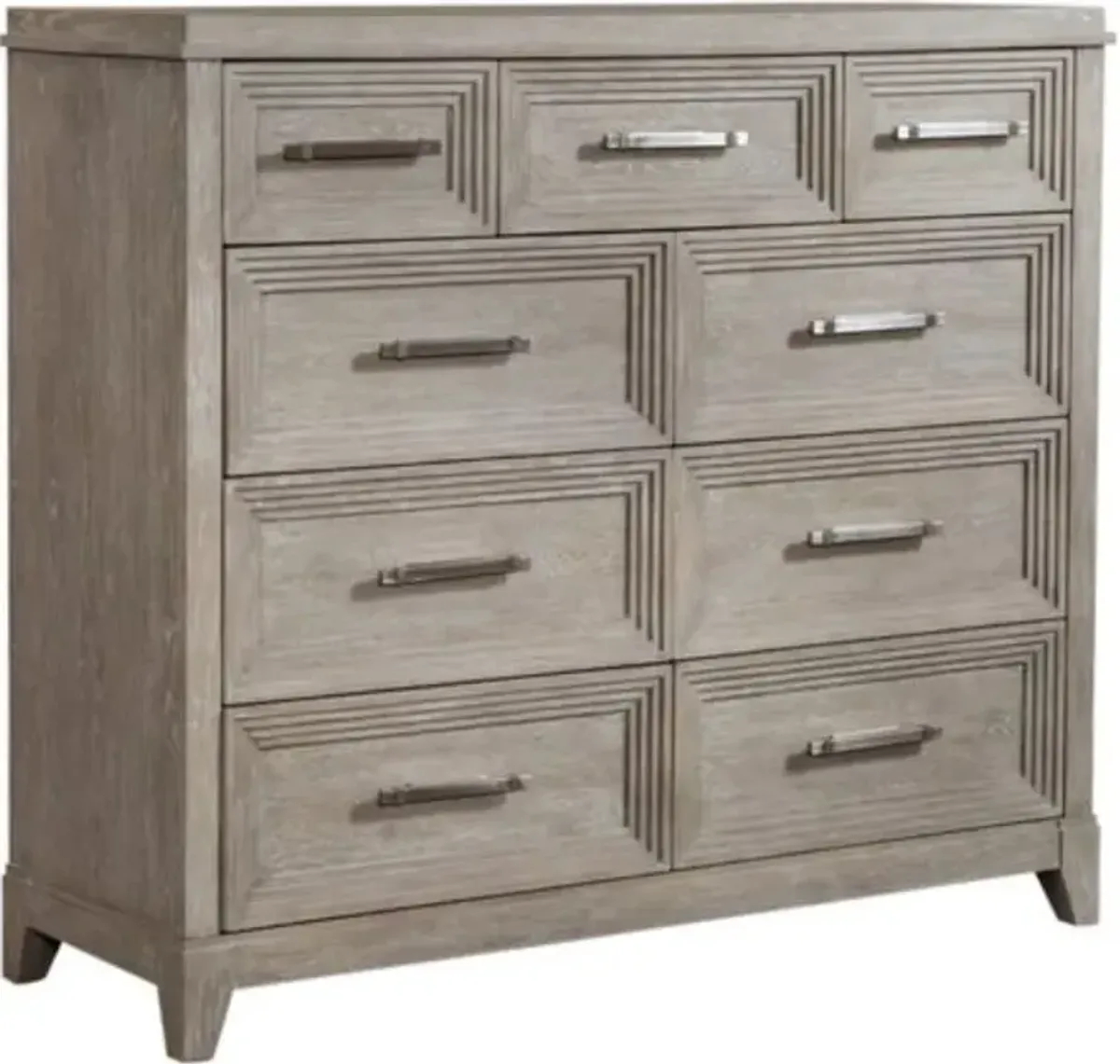 Liberty Furniture Belmar Washed Taupe/Silver Champagne Dresser