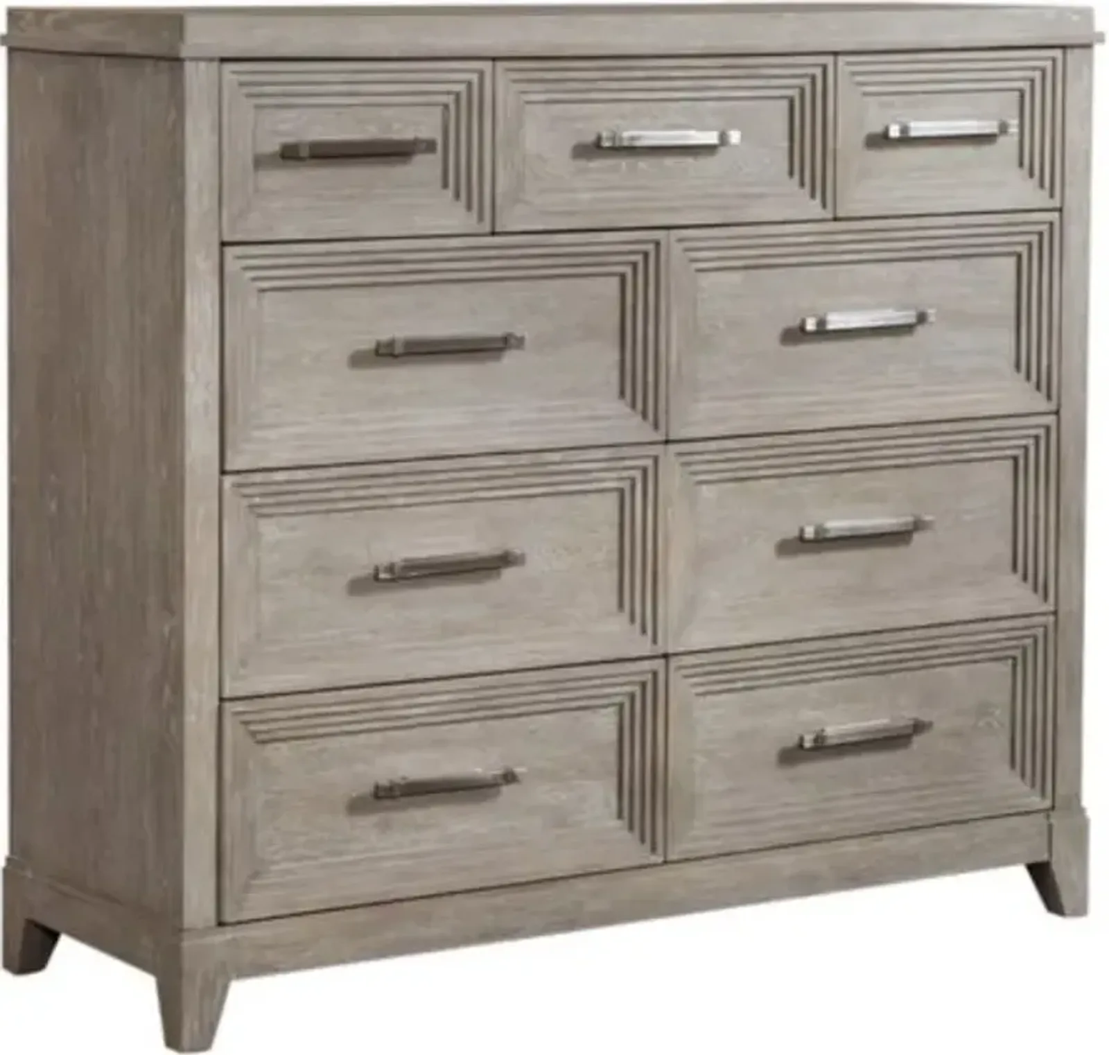 Liberty Furniture Belmar Washed Taupe/Silver Champagne Dresser