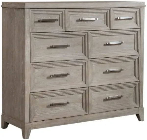 Liberty Furniture Belmar Silver Champagne/Washed Taupe Bureau Dresser