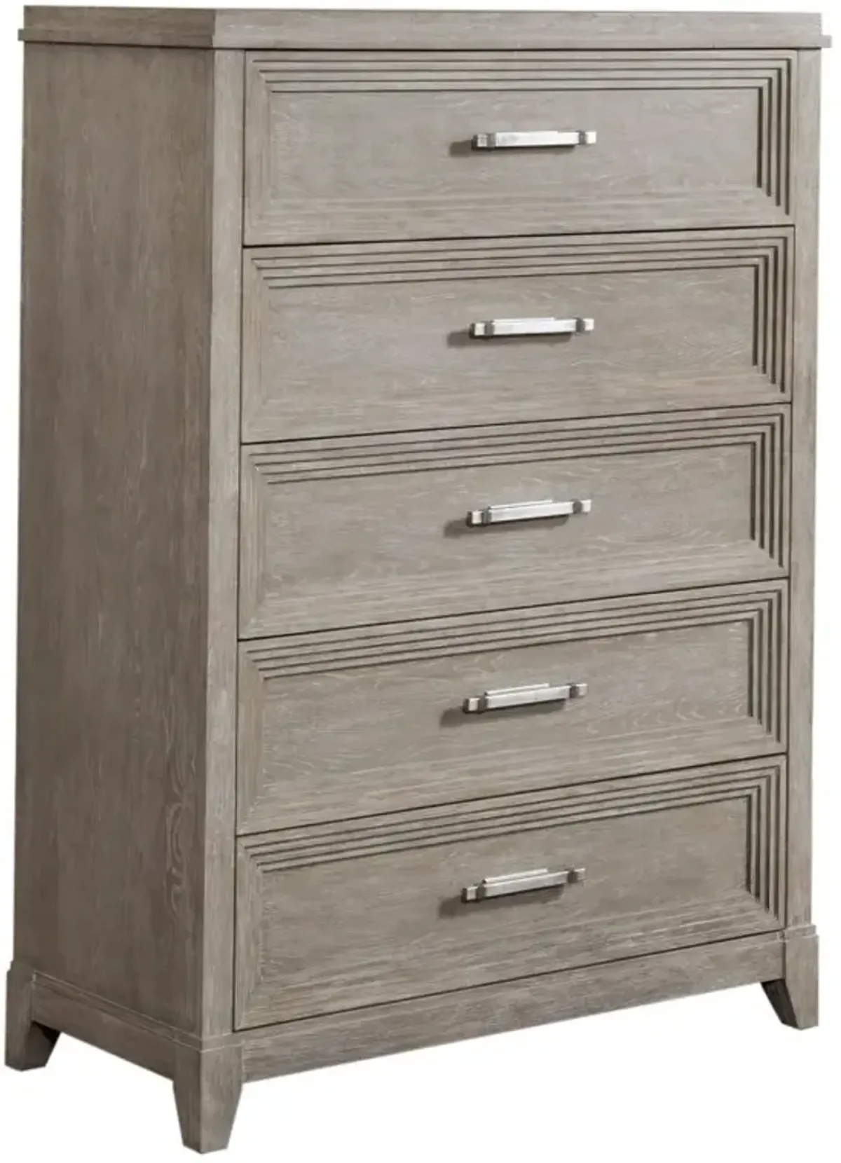 Liberty Furniture Belmar Silver Champagne/Washed Taupe Chest