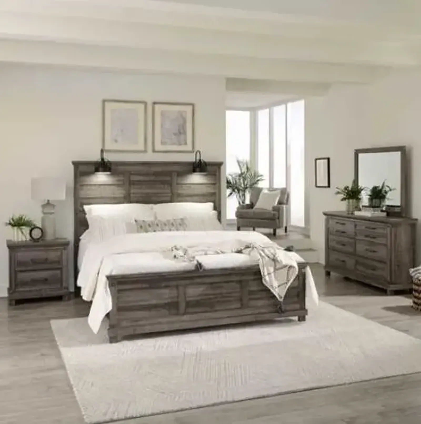 Liberty Furniture Lakeside Haven 4-Piece Brownstone Queen Bedroom Set