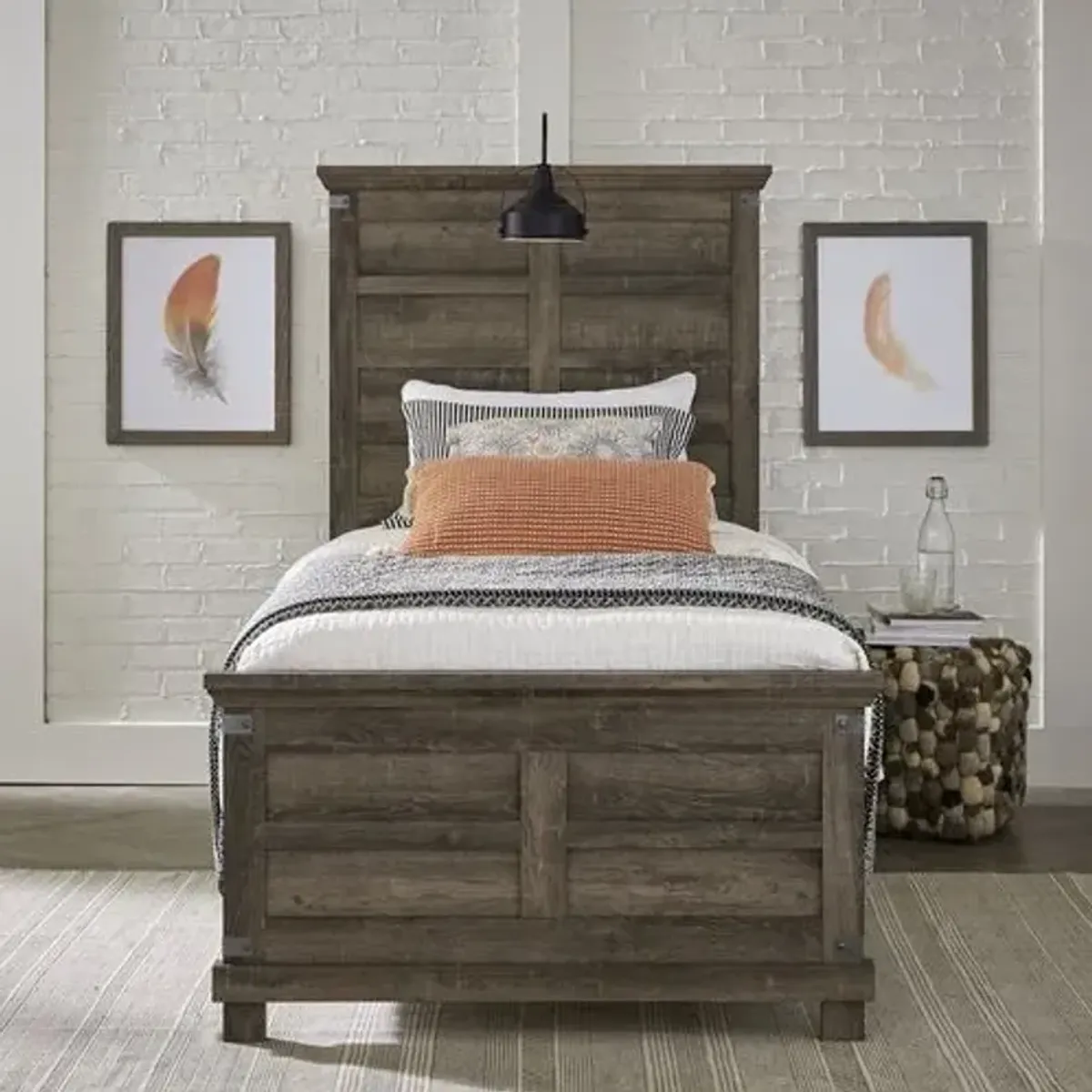 Liberty Furniture Lakeside Haven Brownstone Twin Panel Bed