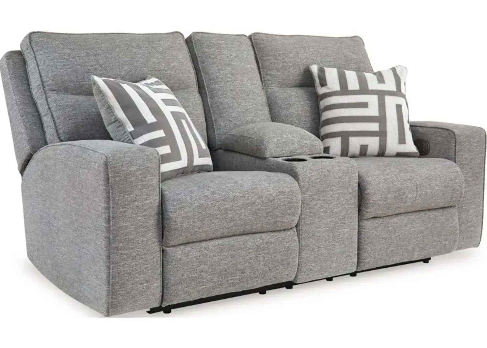 Signature Design by Ashley® Biscoe Pewter Power Reclining Loveseat