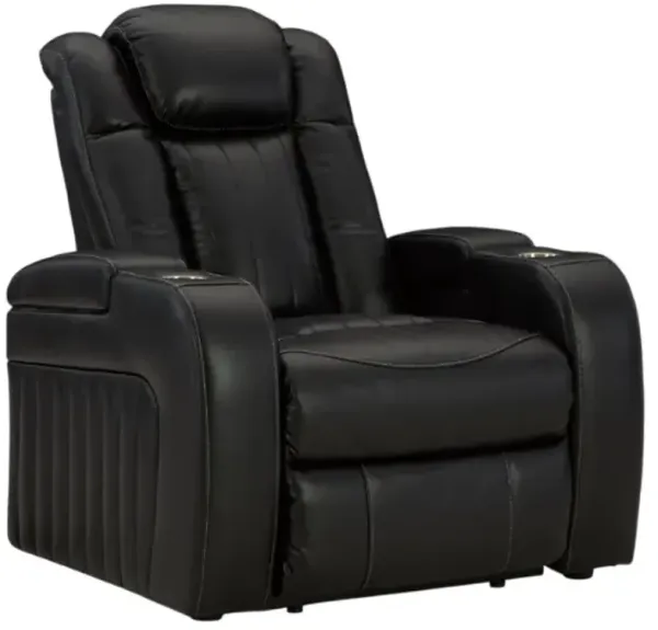 Signature Design by Ashley® Caveman Den Midnight Power Recliner with Adjustable Headrest