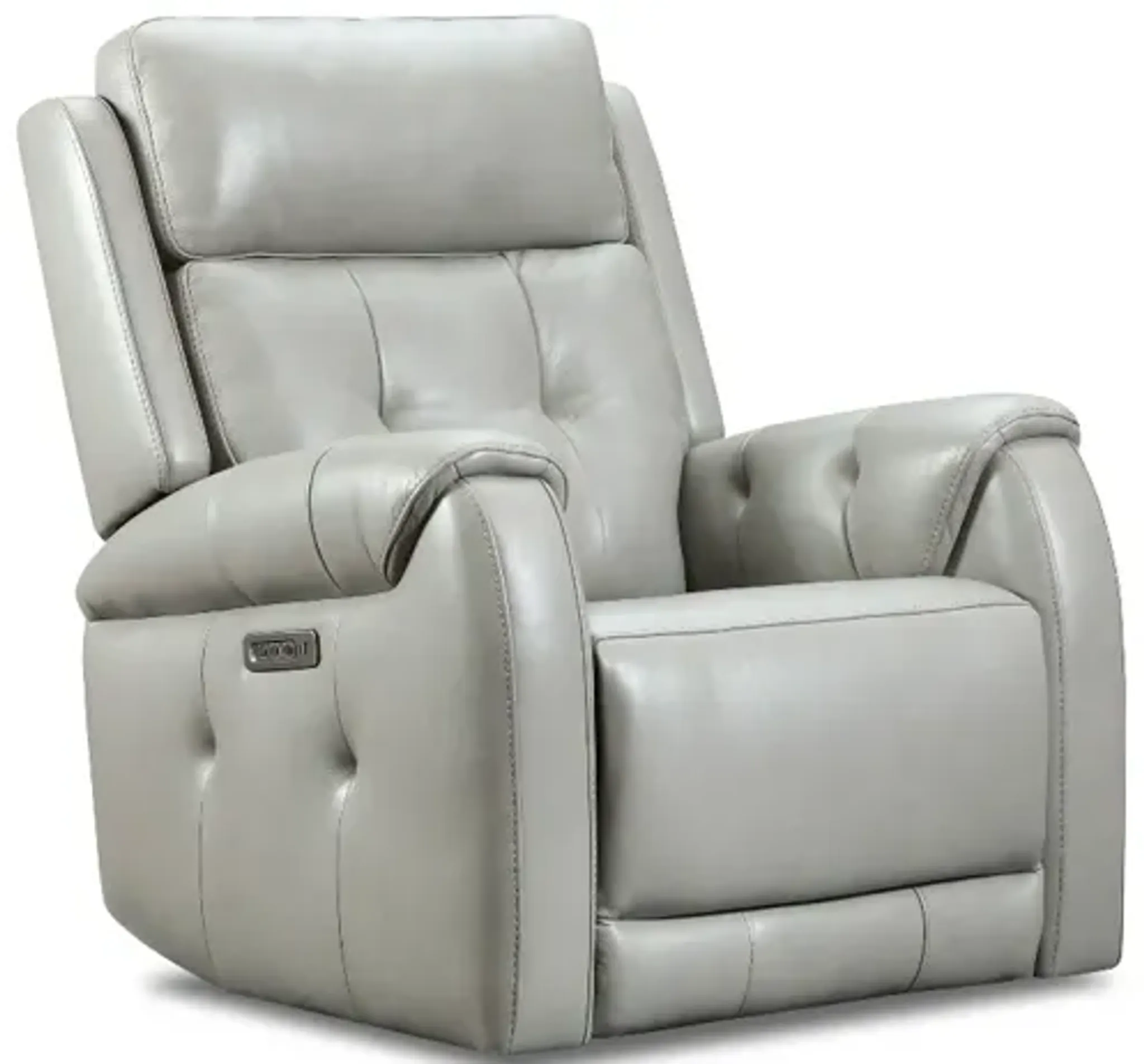 Southern Motion Grey Leather Triple Power Swivel Rocker Recliner Big ...
