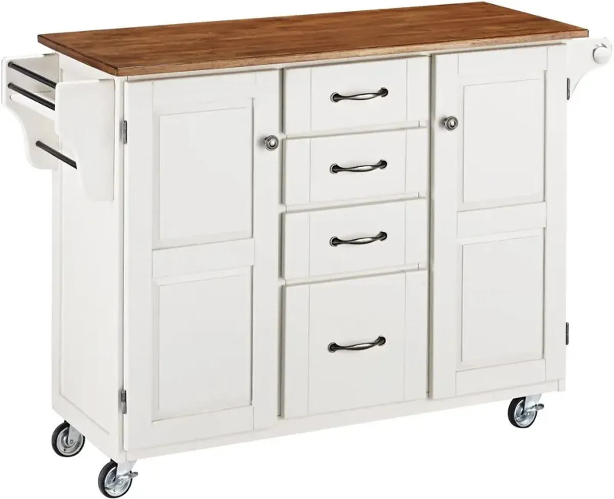 homestyles® Create-a-Cart Oak/White Kitchen Cart