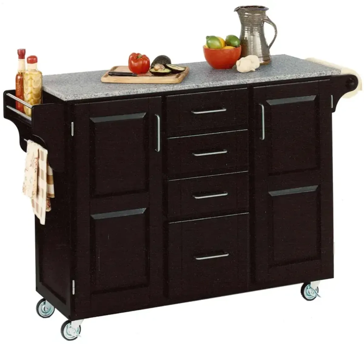 homestyles® Create-a-Cart Black/Granite Kitchen Cart