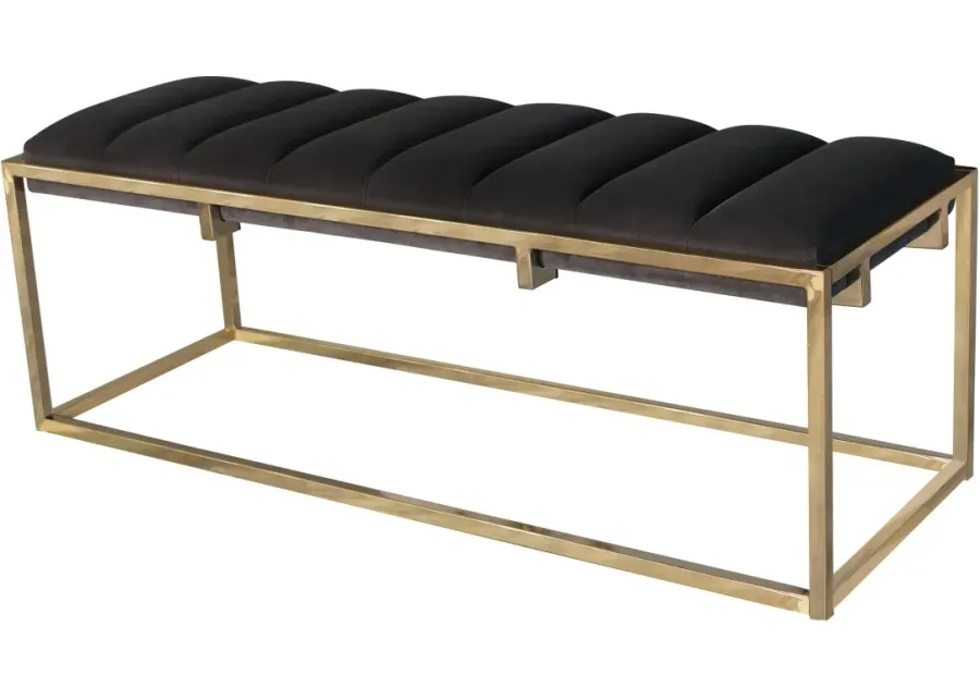 Coaster® Lorena Dark Grey/Gold Bench