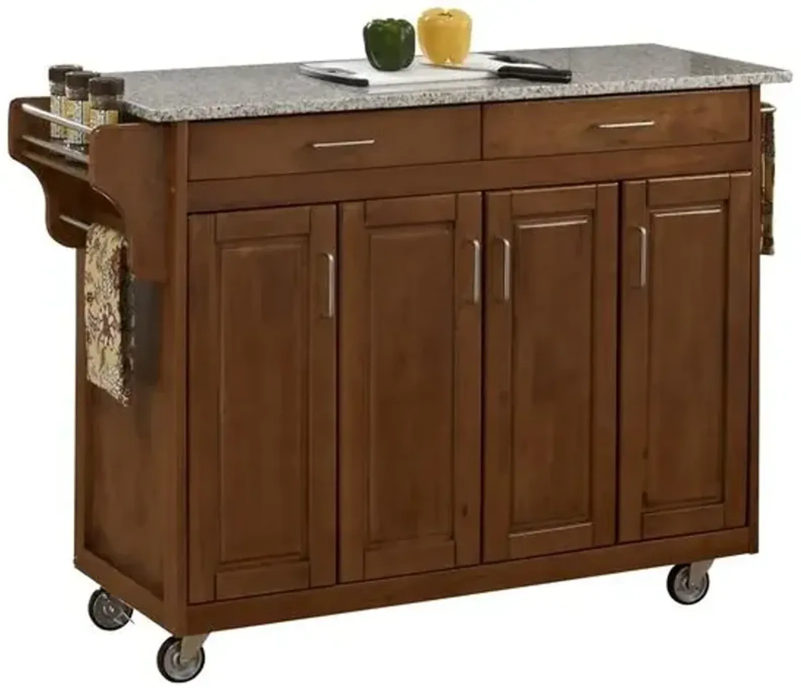 homestyles® Create-a-Cart Cottage Oak/Salt-and-Pepper Granite Kitchen Cart