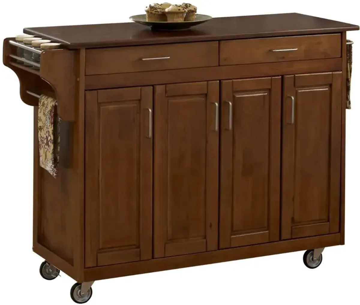 homestyles® Create-a-Cart Cottage Oak/Natural Wood Kitchen Cart