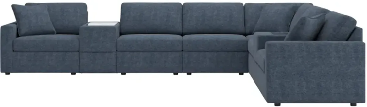 Signature Design by Ashley® Modmax 8-Piece Ink L-Shape Sectional with Console