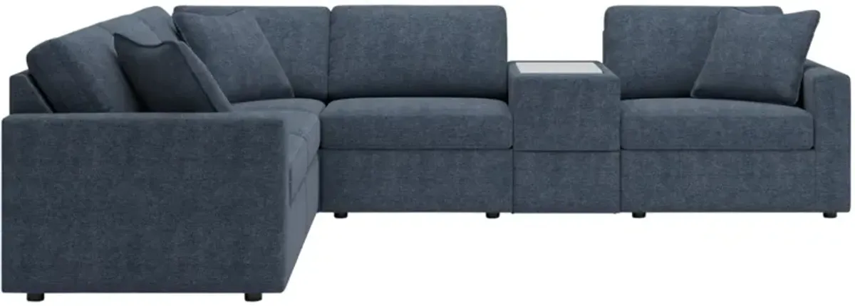 Signature Design by Ashley® Modmax 6-Piece Ink L-Shape Sectional with Console