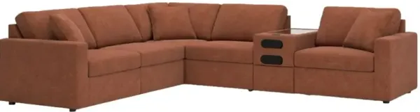 Signature Design by Ashley® Modmax 6-Piece Spice L-Shape Sectional with Audio Console