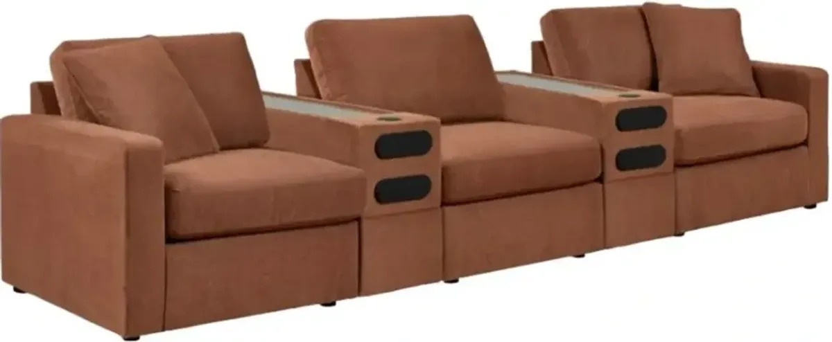 Signature Design by Ashley® Modmax 5-Piece Spice Modular Sectional with Audio Consoles