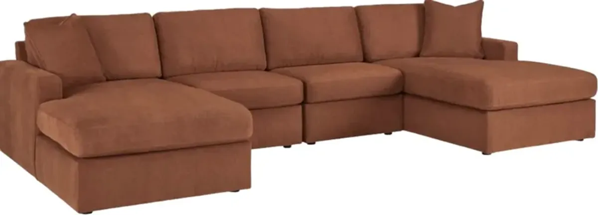 Signature Design by Ashley® Modmax 4-Piece Spice U-Shape Sectional and Chaise