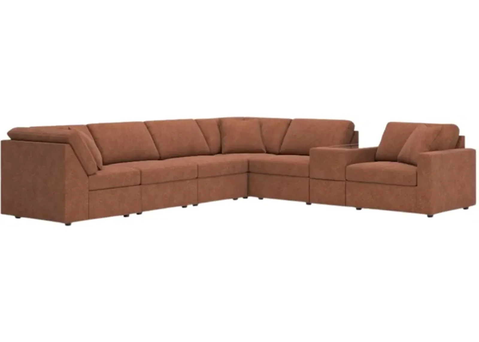 Signature Design by Ashley® Modmax 6-Piece Spice Sectional with Storage Console