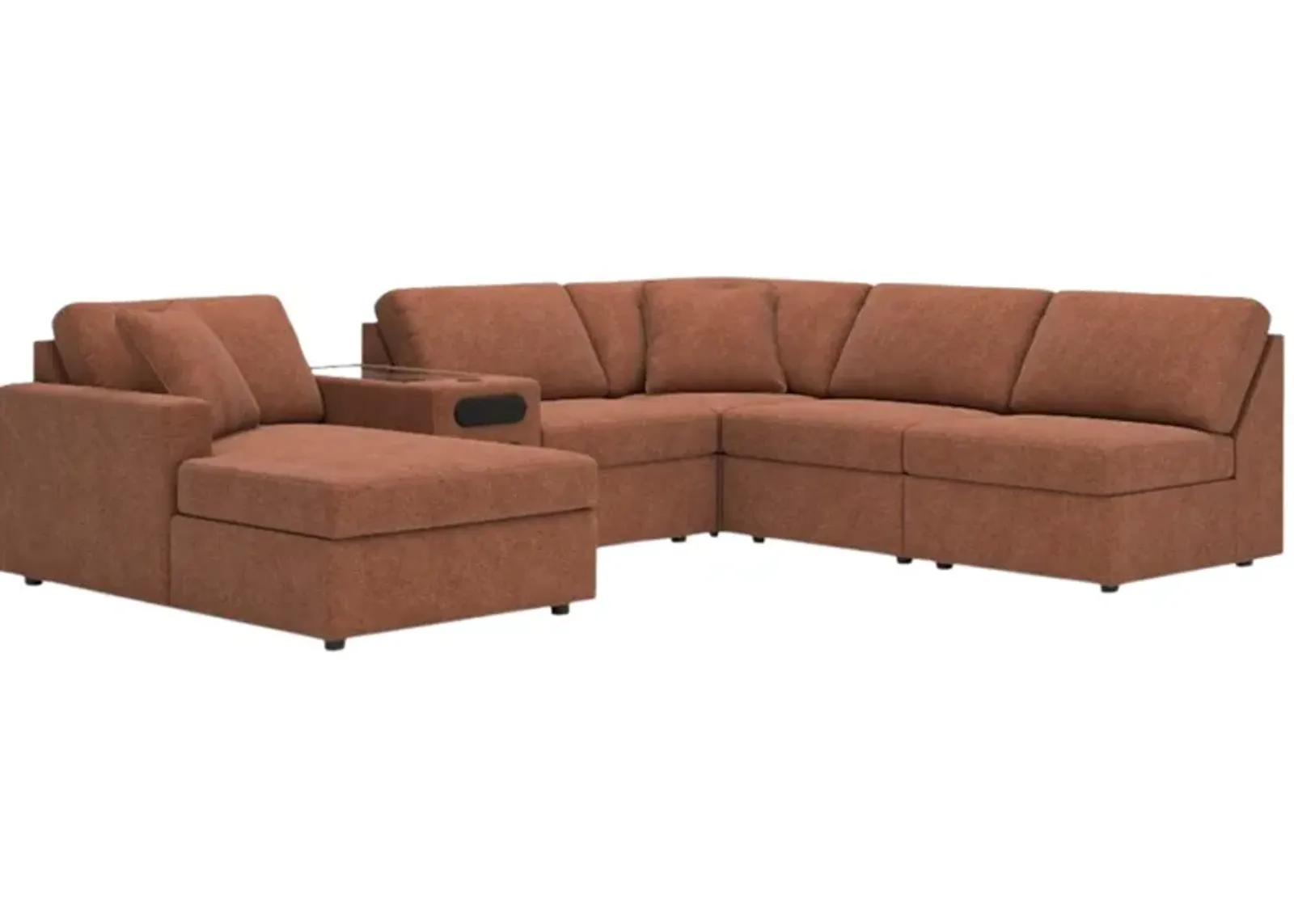 Signature Design by Ashley® Modmax 6-Piece Spice Sectional with Chaise and Audio Console