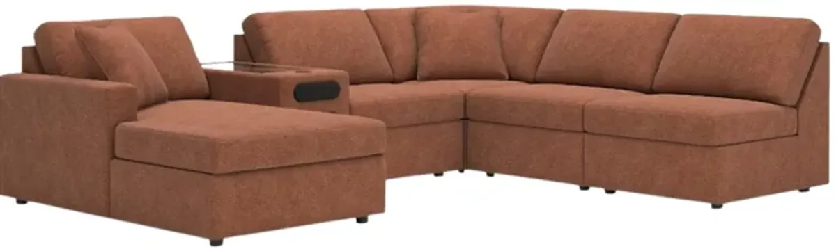 Signature Design by Ashley® Modmax 6-Piece Spice Sectional with Chaise and Audio Console