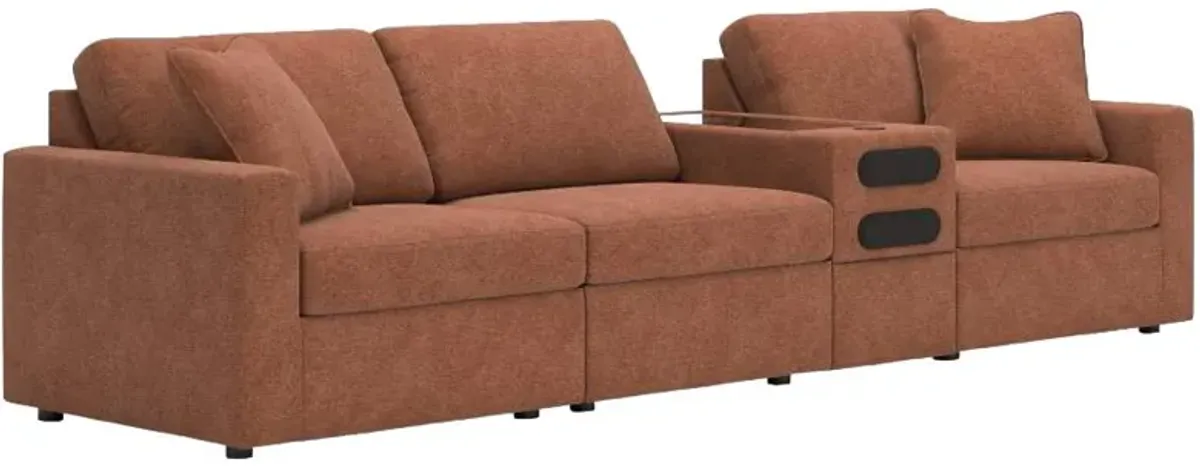 Signature Design by Ashley® Modmax 4-Piece Spice Sectional with Audio Console