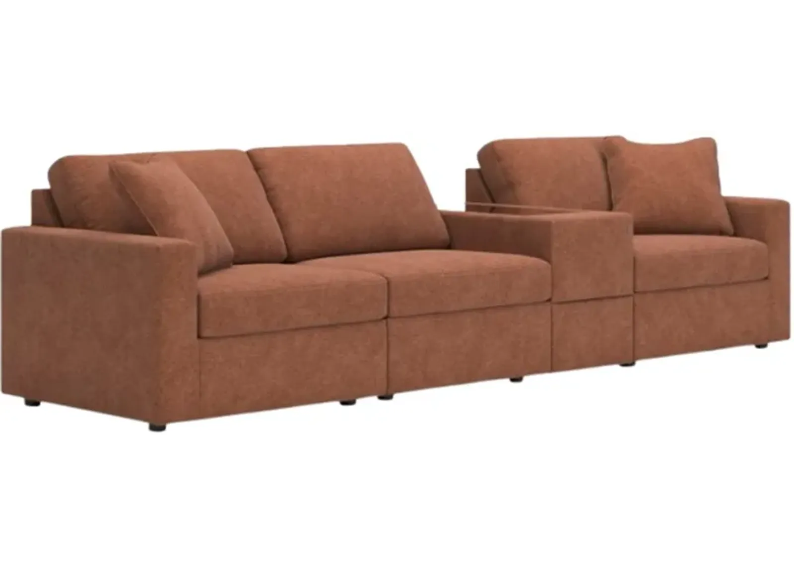 Signature Design by Ashley® Modmax 4-Piece Spice Sectional with Storage Console