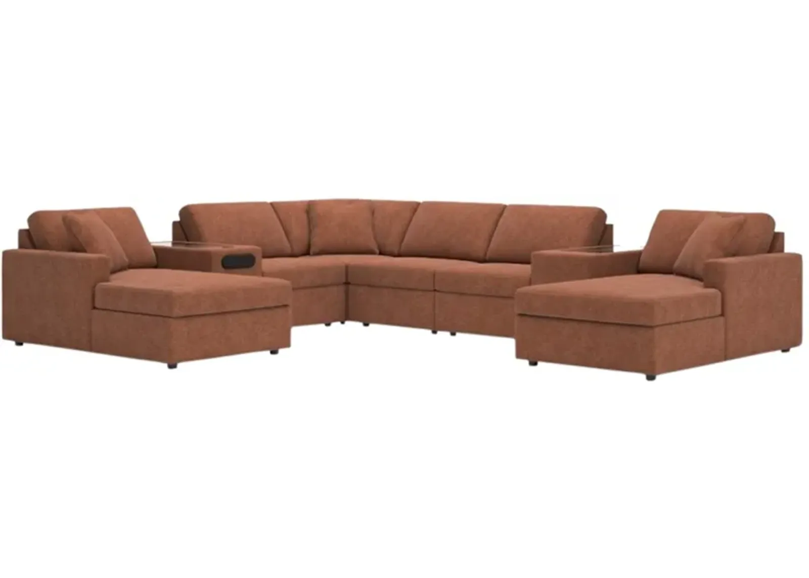 Signature Design by Ashley® Modmax 8-Piece Spice Sectional with Audio and Storage Consoles