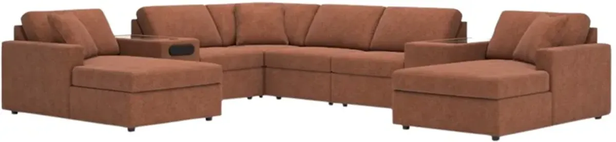 Signature Design by Ashley® Modmax 8-Piece Spice Sectional with Audio and Storage Consoles