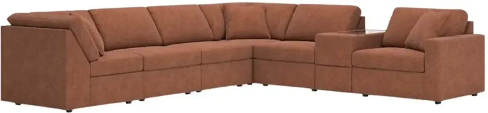 Signature Design by Ashley® Modmax 7-Piece Spice 138" L-Shape Sectional