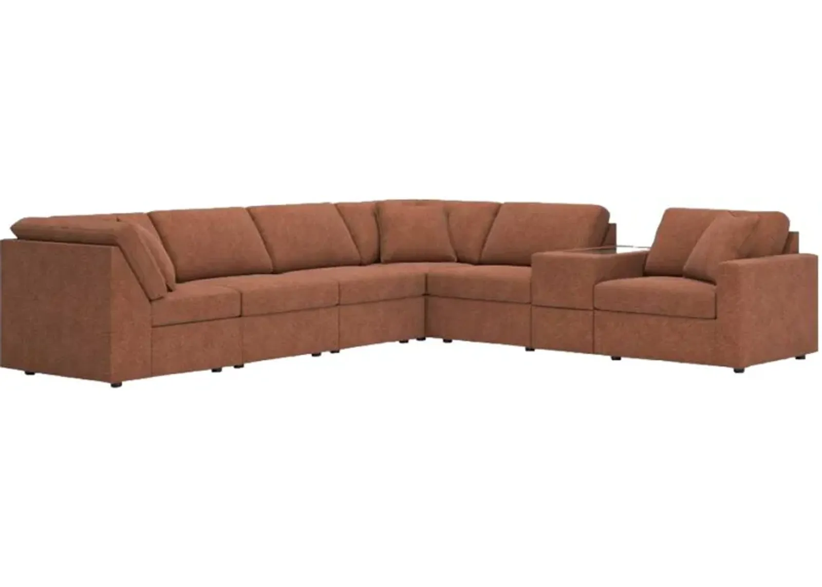 Signature Design by Ashley® Modmax 7-Piece Spice Sectional with Storage Console