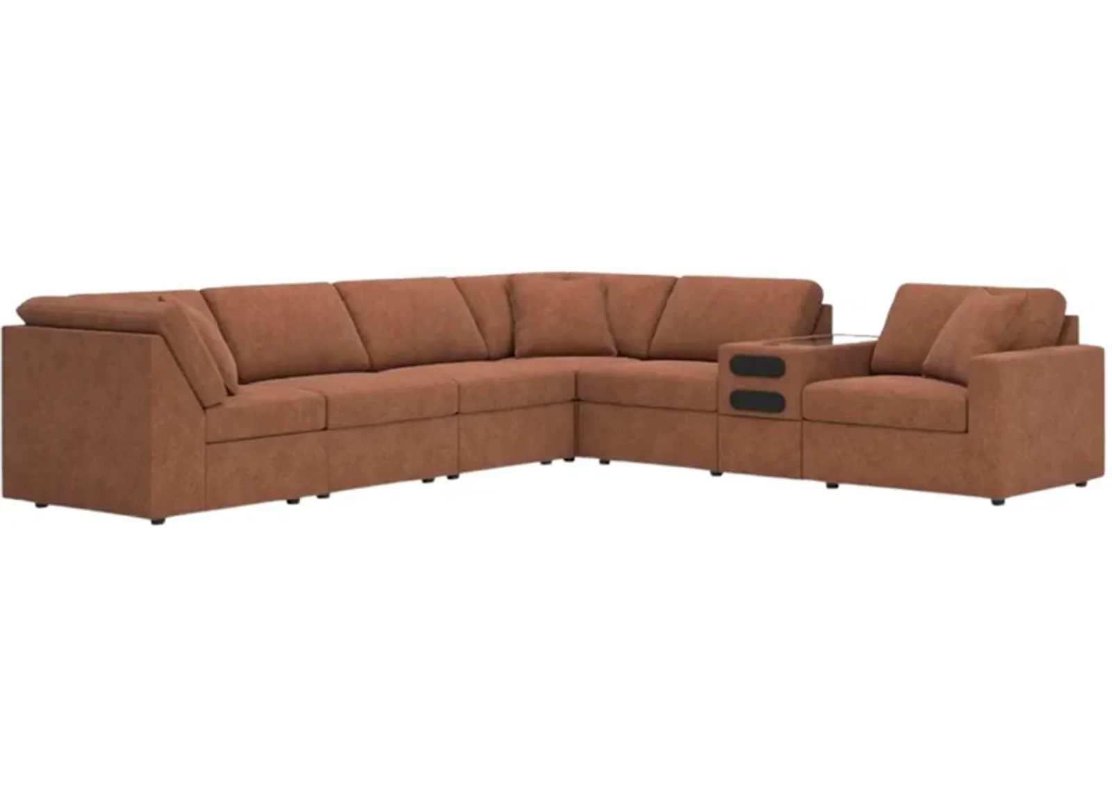 Signature Design by Ashley® Modmax 7-Piece Spice Sectional with Audio Console