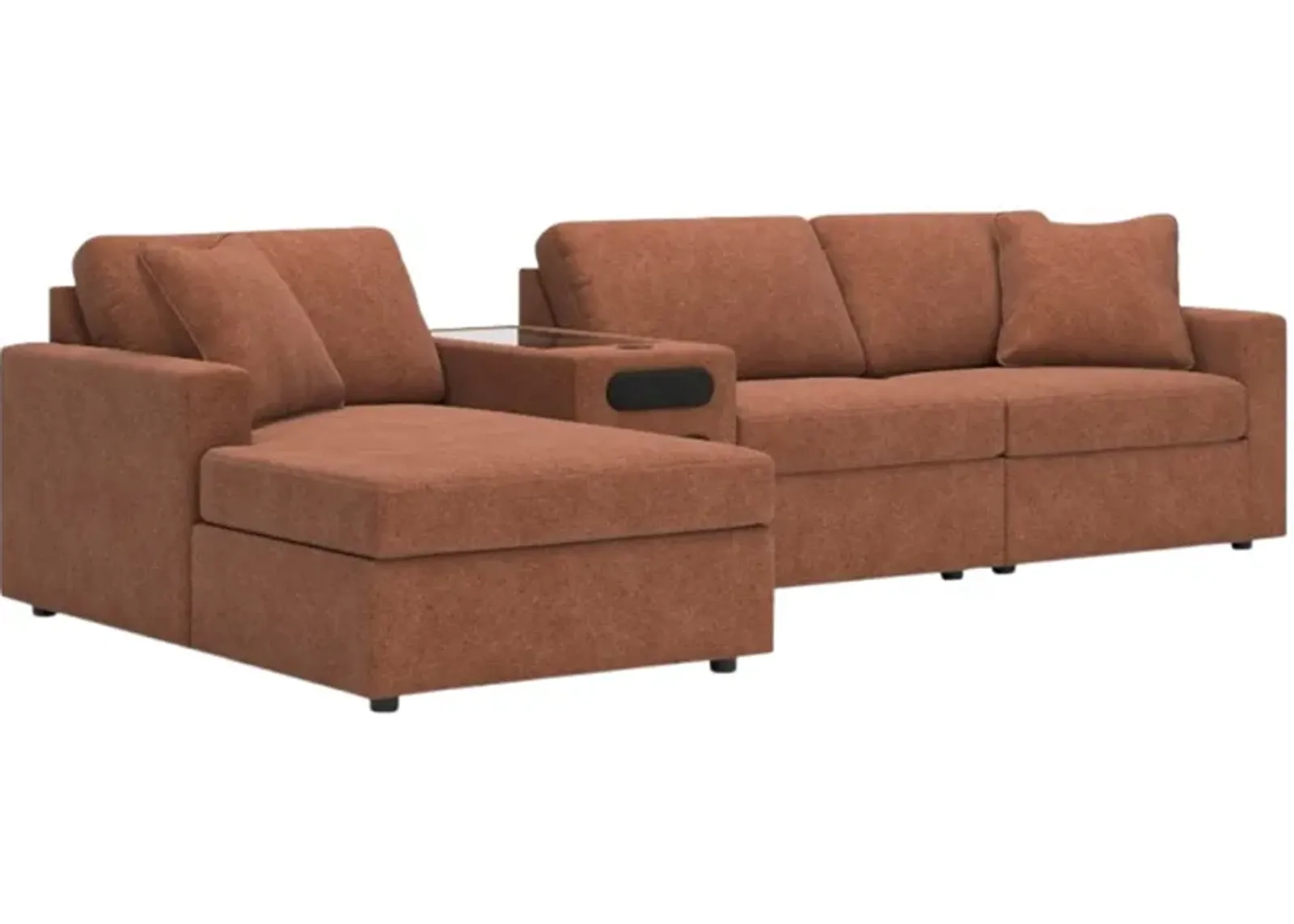 Signature Design by Ashley® Modmax 4-Piece Spice Sectional with Chaise and Audio Console