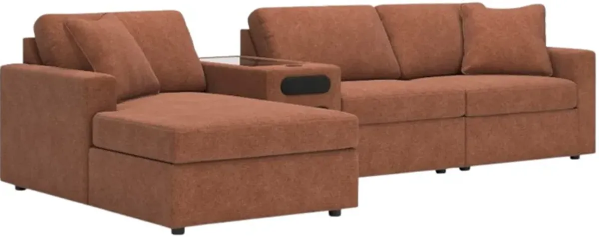 Signature Design by Ashley® Modmax 4-Piece Spice Sectional with Chaise and Audio Console