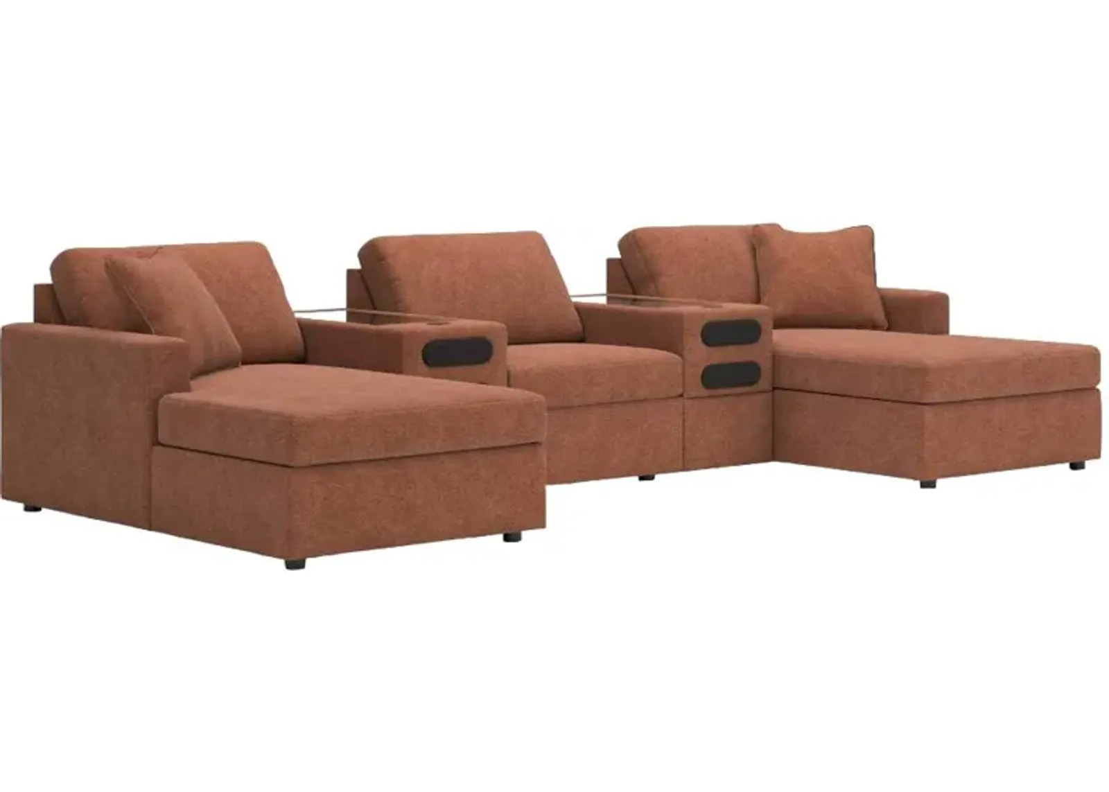 Signature Design by Ashley® Modmax 5-Piece Spice Pit Sectional with Storage Consoles