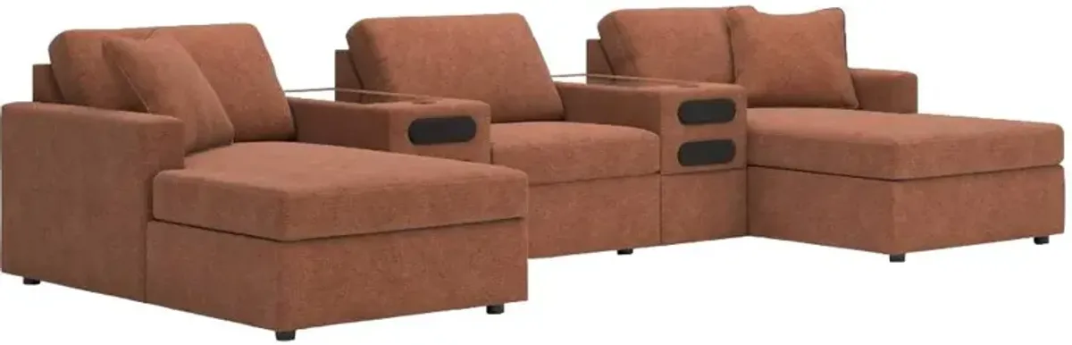 Signature Design by Ashley® Modmax 5-Piece Spice Pit Sectional with Storage Consoles