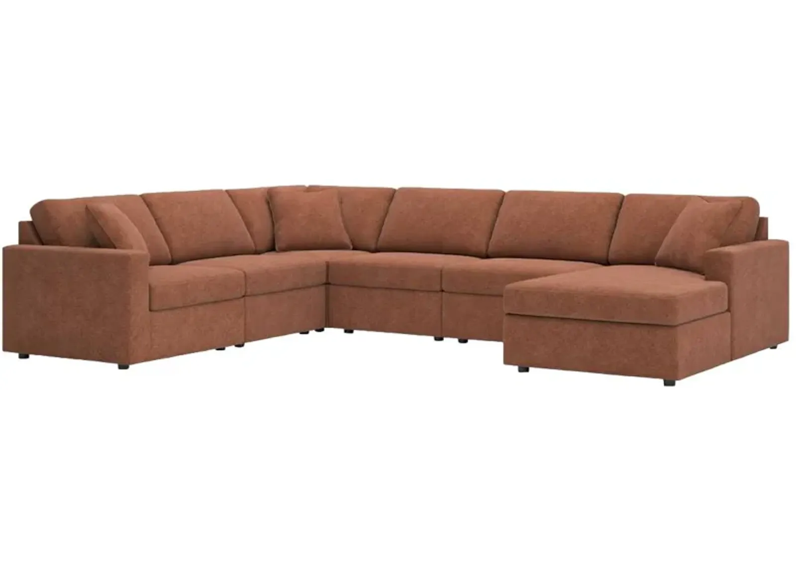 Signature Design by Ashley® Modmax 6-Piece Spice Right-Arm Facing Chaise Sectional