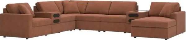 Signature Design by Ashley® Modmax 8-Piece Spice Right Arm Facing Chaise Sectional with Audio Consoles