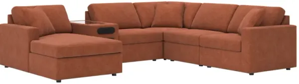 Signature Design by Ashley® Modmax 6-Piece Spice Left-Arm Facing Sectional and Chaise with Audio System