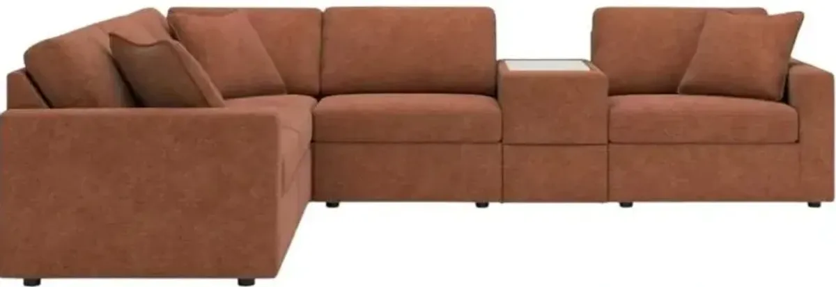 Signature Design by Ashley® Modmax 6-Piece Spice L-Shape Sectional with Storage Console
