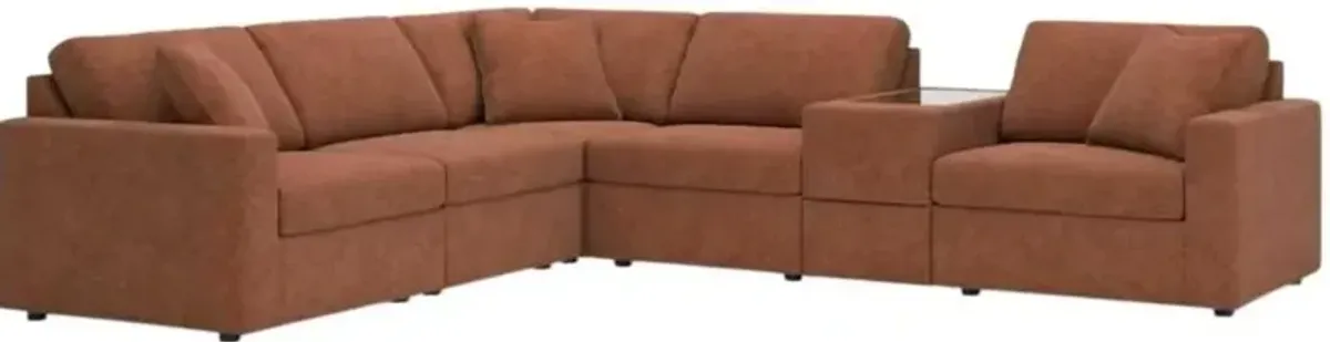 Signature Design by Ashley® Modmax 6-Piece Spice L-Shape Sectional with Storage Console