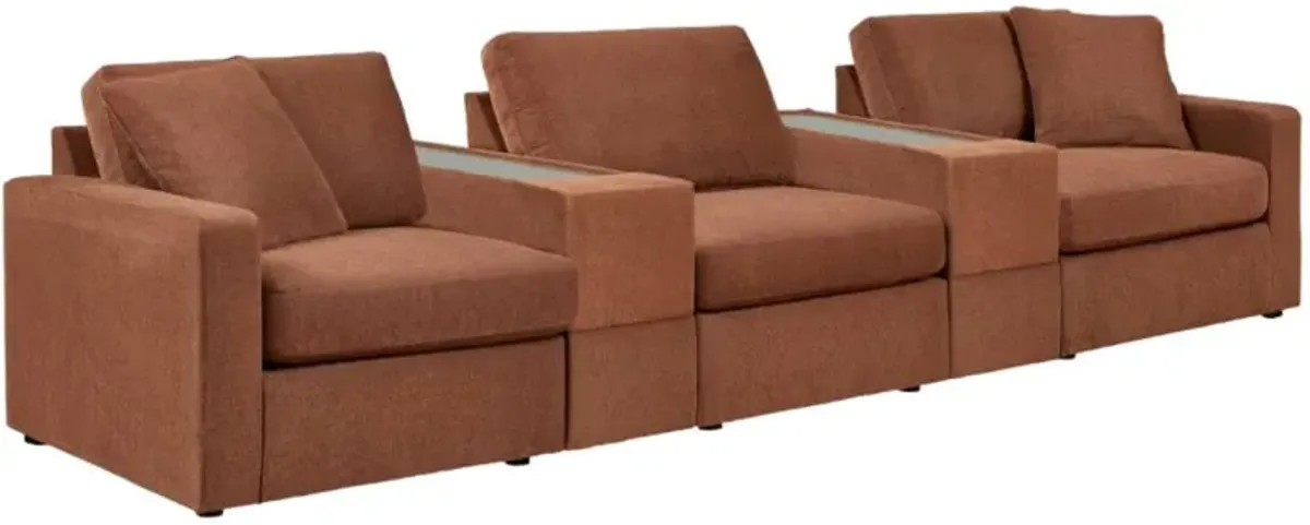 Signature Design by Ashley® Modmax 5-Piece Spice Sectional with Storage Consoles