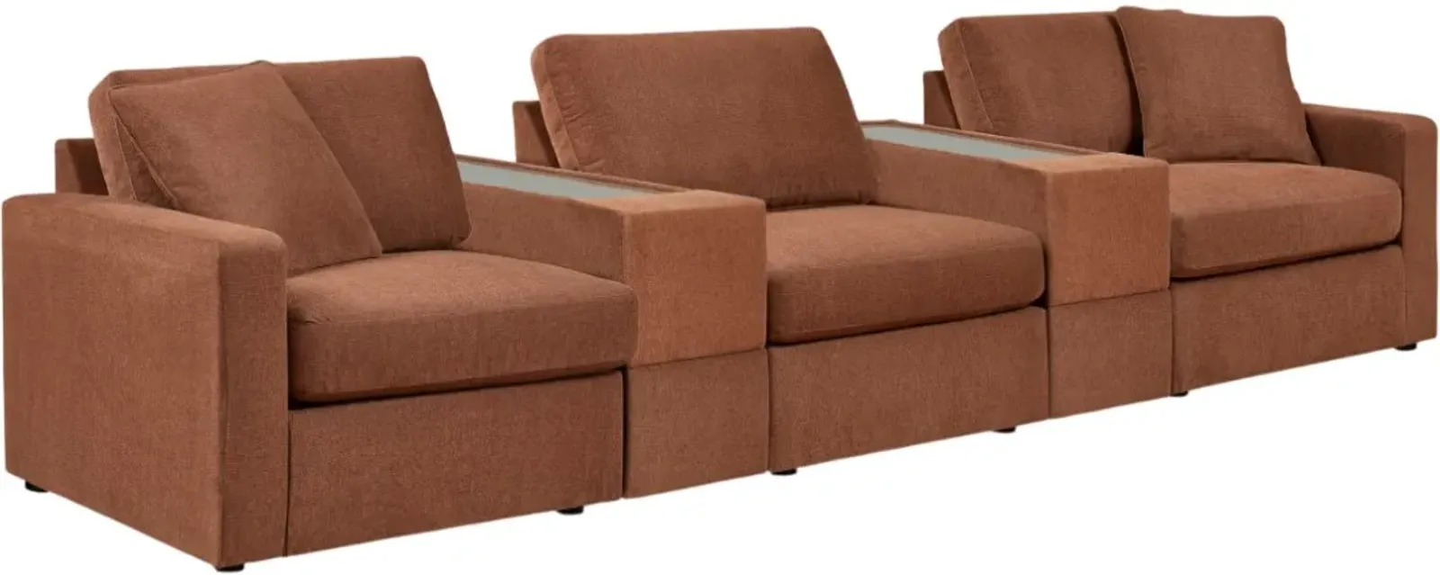 Signature Design by Ashley® Modmax 5-Piece Spice Sectional with Storage Console