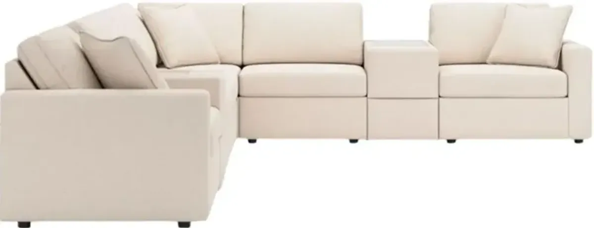 Signature Design by Ashley® Modmax 8-Piece Oyster L-Shape Sectional with Storage Consoles