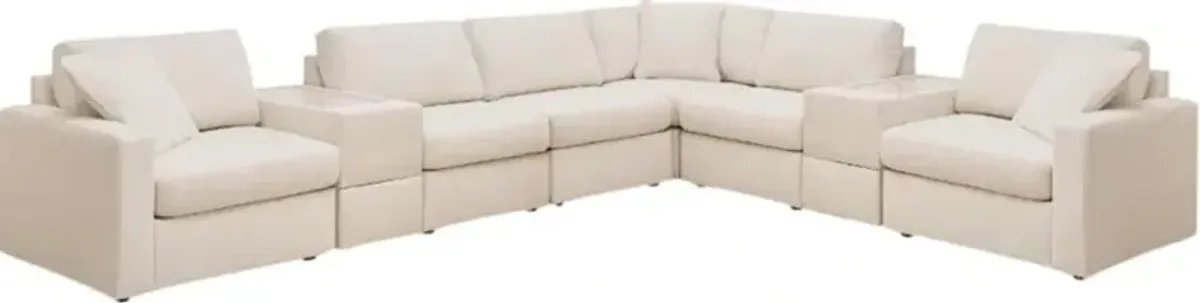 Signature Design by Ashley® Modmax 8-Piece Oyster L-Shape Sectional with Storage Consoles