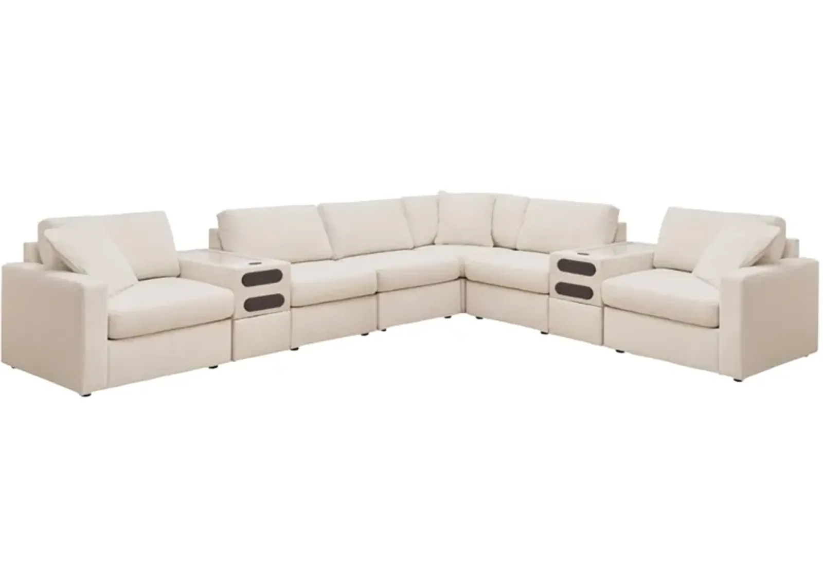 Signature Design by Ashley® Modmax 8-Piece Oyster Sectional with Audio System Console 