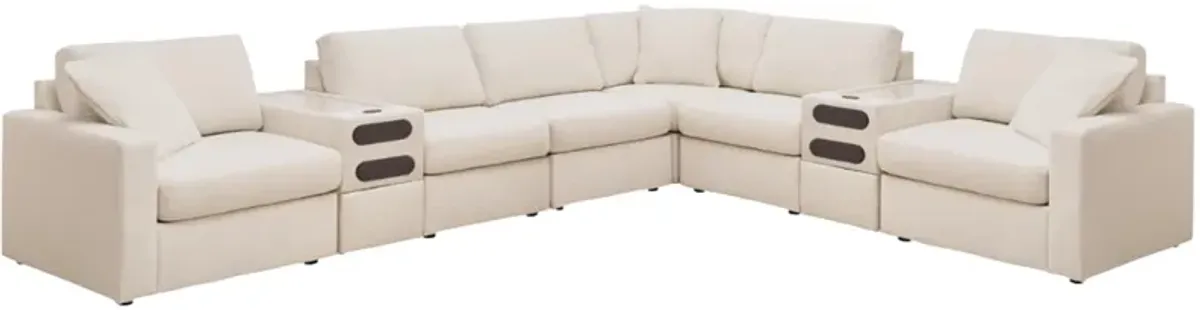 Signature Design by Ashley® Modmax 8-Piece Oyster Sectional with Audio System Console 