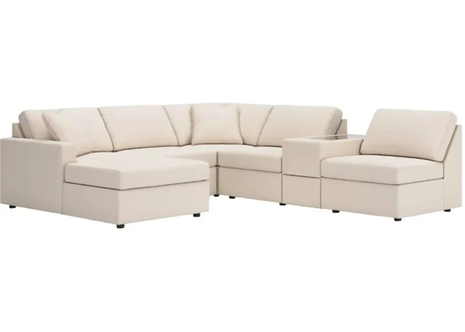 Signature Design by Ashley® Modmax 6-Piece Oyster Left-Arm Chaise Sectional with Storage Console