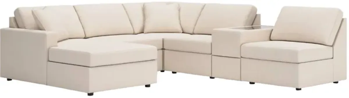 Signature Design by Ashley® Modmax 6-Piece Oyster Left-Arm Chaise Sectional with Storage Console