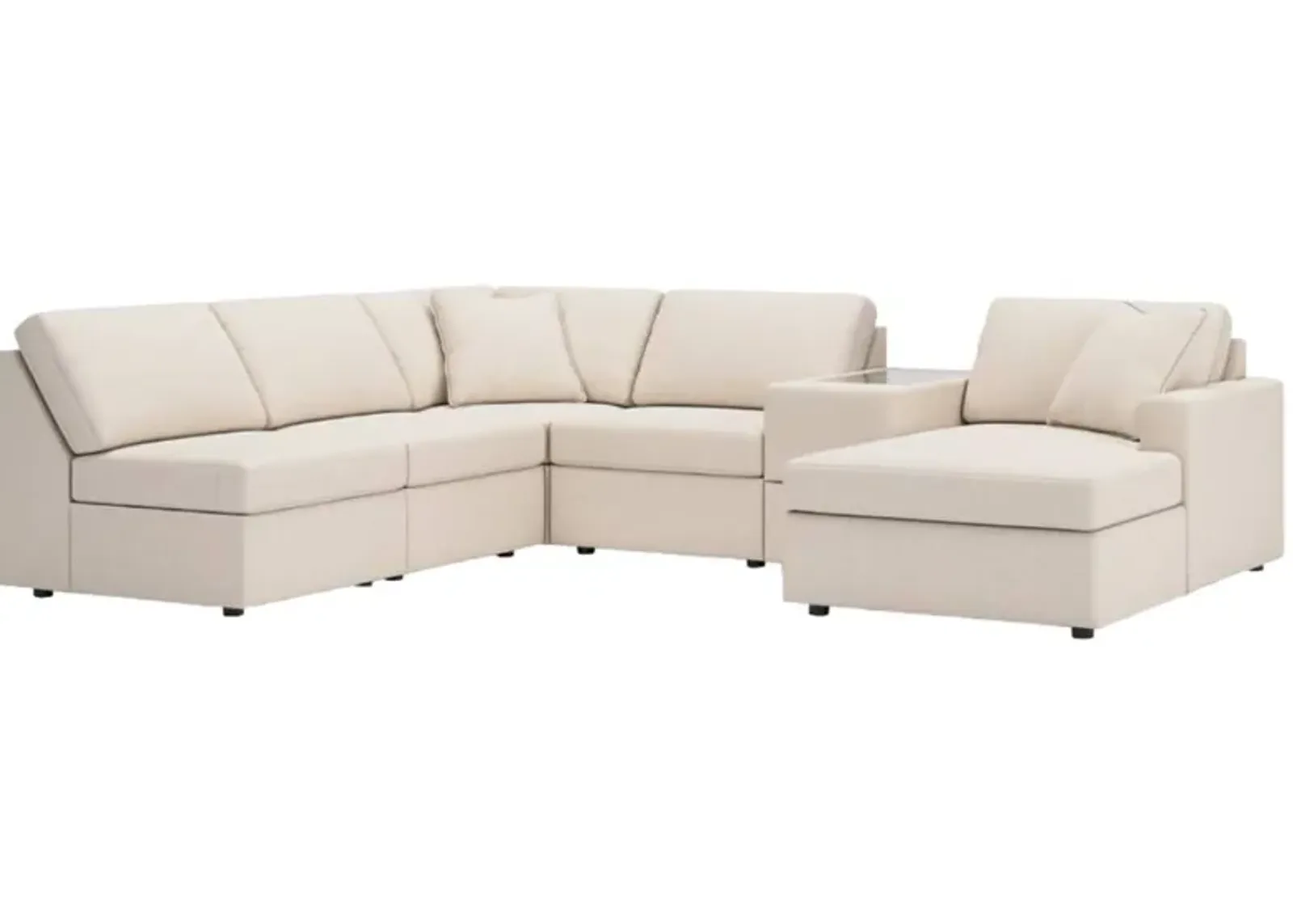 Signature Design by Ashley® Modmax 6-Piece Oyster Right-Arm Facing Chaise Sectional with Storage Console